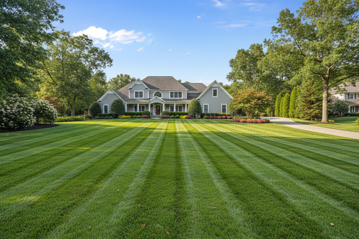 Lush Green Lawn Background